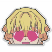 Zenitsu Peeker Sticker – Demon Slayer Vinyl Decal (Voorkant)