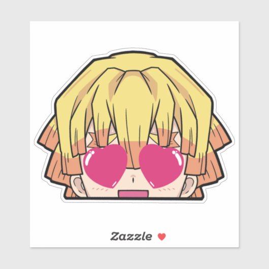 Zenitsu Peeker Sticker – Demon Slayer Vinyl Decal (Vel)
