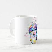 Zeno of Citium Colorful Philosopher Portrait Koffiemok (Voorkant links)