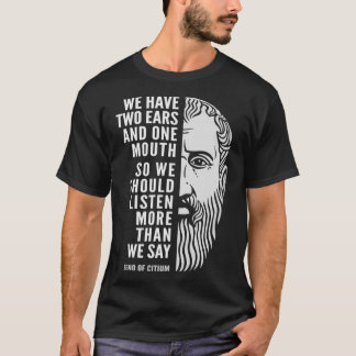 Zeno of Citium Inspirating Stoic Quote We moeten L T-shirt