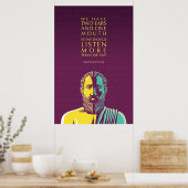 Zeno of Citium Stoic Quote: We moeten meer luister Poster (Keuken)