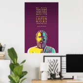 Zeno of Citium Stoic Quote: We moeten meer luister Poster (Thuiskantoor)
