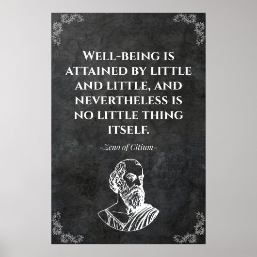 Zeno of Citium wise quote. Motivation  Poster (Voorkant)