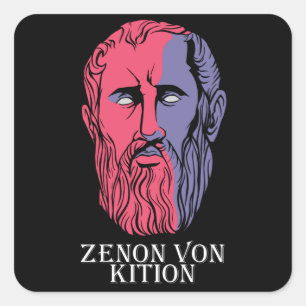 Zeno of Kition i Philosopher stichter van de Stoic Vierkante Sticker