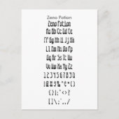 Zeno Potion - Zazzle Font Sampler Blad Briefkaart (Voorkant)