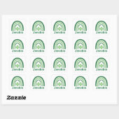 Zenobia Naam Clover Boho Regenboog Vierkante Sticker (Vel)