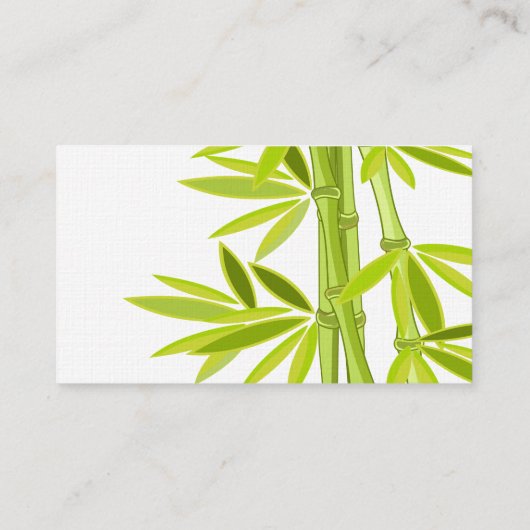 Zenpitten en bamboe visitekaartje (Achterkant)