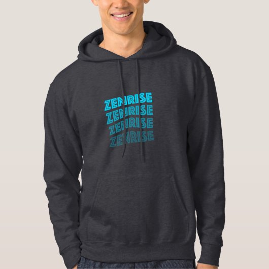 Zenrise LIMITED Cyaan Logo Hoodie (1e merch item) (Voorkant)