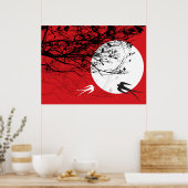Zenrood Poster in moonlight (Keuken)
