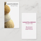 Zenstenen massagetherapeut visitekaartje (Voorkant / Achterkant)