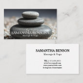 Zenstenen massagetherapeut visitekaartje (Voorkant / Achterkant)