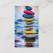 Zenstenen massagetherapeut visitekaartje (Voorkant)