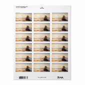 Zenstenen,Zonsondergangstrand Etiket (Full Sheet)