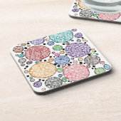 Zentangle circles pattern bier onderzetter (Linkerzijde)