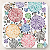 Zentangle circles pattern bier onderzetter (Voorkant)