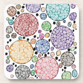 Zentangle circles pattern bier onderzetter