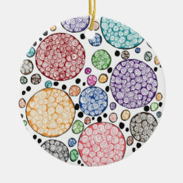 Zentangle circles pattern keramisch ornament