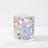 Zentangle circles pattern matglas koffiemok (Center)