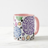 Zentangle circles pattern mok (Voorkant rechts)