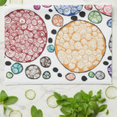 Zentangle circles pattern theedoek (Gevouwen)