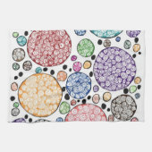 Zentangle circles pattern theedoek (Horizontaal)