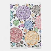 Zentangle circles pattern theedoek (Verticaal)