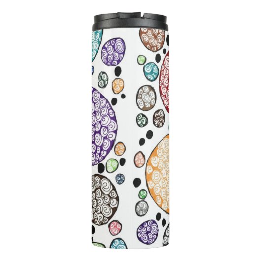 Zentangle circles pattern thermosbeker (Achterkant)