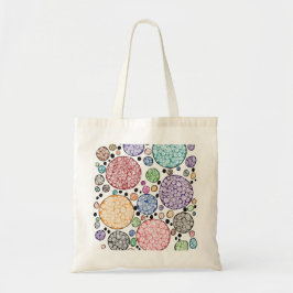 Zentangle circles pattern tote bag