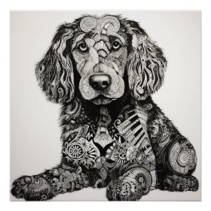 Zentangle Dog Perfect Poster