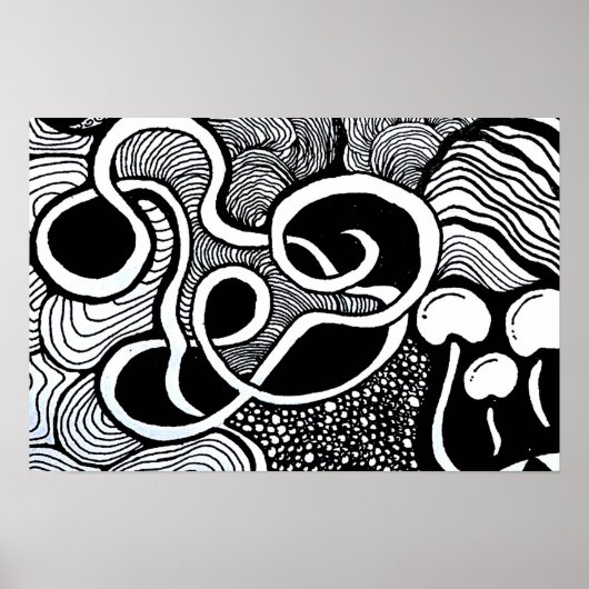 Zentangle Expansion of the Mind | Abstract Line Ma Poster (Voorkant)