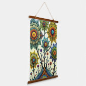 Zentangle Floral Dreamscape Hangend Wandkleed (Gebogen)