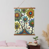 Zentangle Floral Dreamscape Hangend Wandkleed (Slaapkamer)