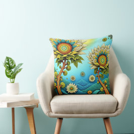 Zentangle Floral Dreamscape Kussen