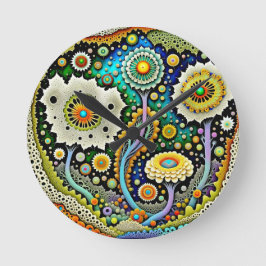 Zentangle Floral Dreamscape Ronde Klok