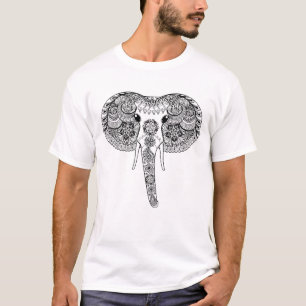 Zentangle Geïnspireerd Indische olifant T-shirt