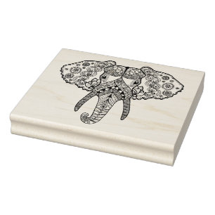 Zentangle Geïnspireerd Olifant 2 Rubberstempel