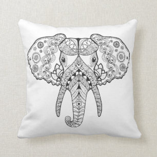Zentangle geïnspireerd olifant kussen