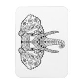 Zentangle geïnspireerd olifant magneet (Verticaal)