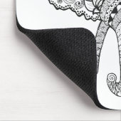 Zentangle geïnspireerd olifant muismat (Hoek)