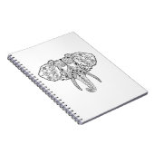 Zentangle geïnspireerd olifant notitieboek (Rechterzijde)