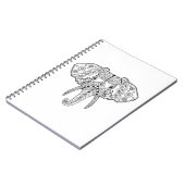 Zentangle geïnspireerd olifant notitieboek (Linkerzijde)