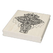 Zentangle geïnspireerd olifant rubberstempel (Stempel)
