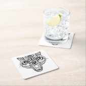 Zentangle Geïnspireerde Wolf Kartonnen Onderzetters (Insitu)