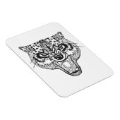 Zentangle Geïnspireerde Wolf Magneet (Rechterzijde)