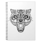 Zentangle Geïnspireerde Wolf Notitieboek (Voorkant)