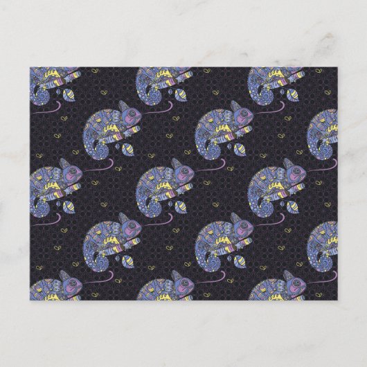 Zentangle Lizard Briefkaart (Voorkant)