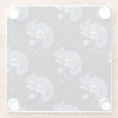 Zentangle Lizard Glazen Onderzetter (Achterkant)