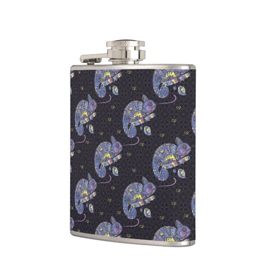 Zentangle Lizard Heupfles (Links)