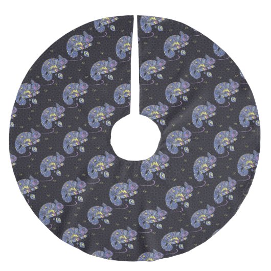 Zentangle Lizard Kerstboom Rok (Voorkant)