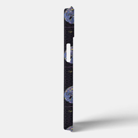 Zentangle Lizard | Monogram Case-Mate iPhone Case (Achterkant / Rechts)